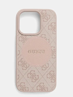 Guess etui na telefon iPhone 16 Pro kolor różowy GUHMP16LP4PGRSGP