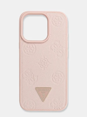 Guess etui na telefon iPhone 16 Pro kolor różowy GUHMP16LPGBTMP