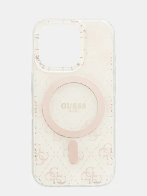 Guess etui na telefon iPhone 16 Pro kolor transparentny GUHMP16LH4DTEH