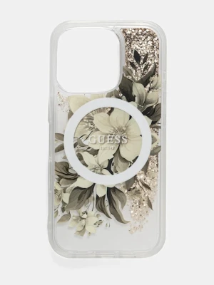 Guess etui na telefon iPhone 16 Pro kolor transparentny GUHMP16LLFMWTE