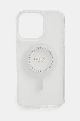 Guess etui na telefon iPhone 16 Pro Max 6.9 kolor biały GUHMP16XPFTDTEH