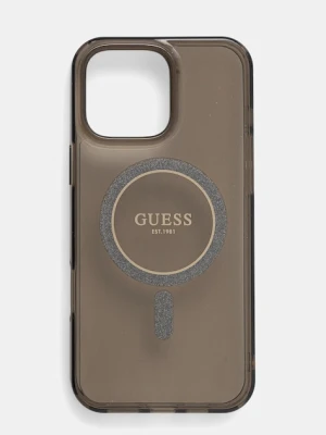 Guess etui na telefon iPhone 16 Pro Max 6.9" kolor brązowy GUHMP16XHFGEREK