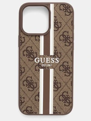 Guess etui na telefon iPhone 16 Pro Max 6.9 kolor brązowy GUHMP16XP4RPSW