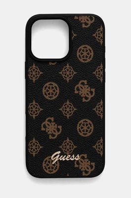 Guess etui na telefon iPhone 16 Pro Max 6.9 kolor brązowy GUHMP16XPGPYSK