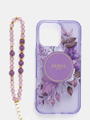 Guess etui na telefon iPhone 16 Pro Max 6.9 kolor fioletowy GUHMP16XHFWBRCESU