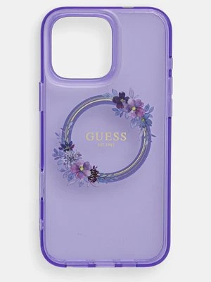 Guess etui na telefon iPhone 16 Pro Max 6.9 kolor fioletowy GUHMP16XHFWFCU