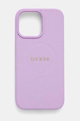 Guess etui na telefon iPhone 16 Pro Max 6.9 kolor fioletowy GUHMP16XPSAHMCU