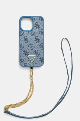 Guess etui na telefon iPhone 16 Pro Max 6.9 kolor niebieski GUHCP16XP4TDSCPB