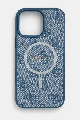 Guess etui na telefon iPhone 16 Pro Max 6.9 kolor niebieski GUHMP16XG4GFRB