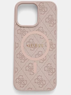 Guess etui na telefon iPhone 16 Pro Max 6.9 kolor różowy GUHMP16XG4GFRP