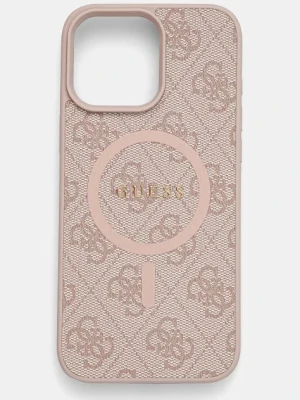 Guess etui na telefon iPhone 16 Pro Max 6.9 kolor różowy GUHMP16XG4GFRP