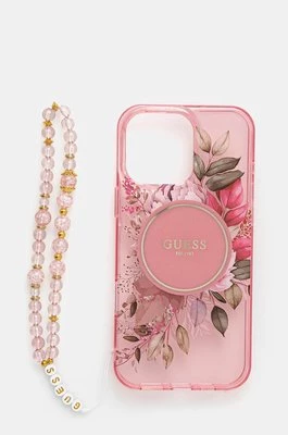 Guess etui na telefon iPhone 16 Pro Max 6.9 kolor różowy GUHMP16XHFWBRCESP