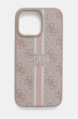 Guess etui na telefon iPhone 16 Pro Max 6.9 kolor różowy GUHMP16XP4RPSP