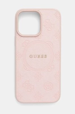 Guess etui na telefon iPhone 16 Pro Max 6.9 kolor różowy GUHMP16XPSAPSMEP