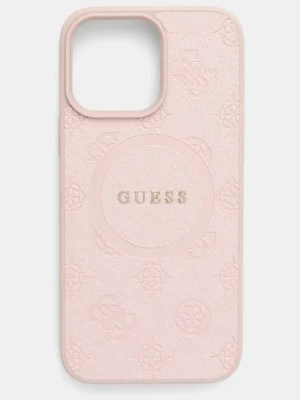 Guess etui na telefon iPhone 16 Pro Max 6.9 kolor różowy GUHMP16XPSAPSMEP