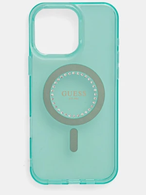 Guess etui na telefon iPhone 16 Pro Max 6.9 kolor turkusowy GUHMP16XPFTDTEN