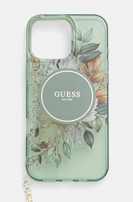 Guess etui na telefon iPhone 16 Pro Max 6.9 kolor zielony GUHMP16XHFWBRCESN