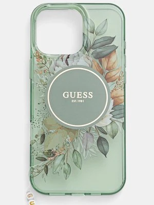 Guess etui na telefon iPhone 16 Pro Max 6.9 kolor zielony GUHMP16XHFWBRCESN