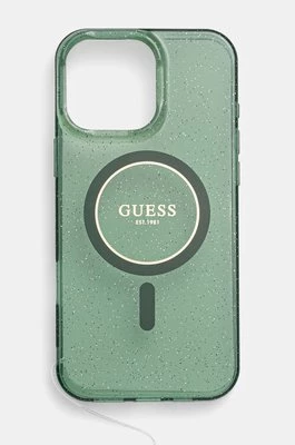 Guess etui na telefon iPhone 16 Pro Max 6.9 kolor zielony GUHMP16XHGCRELSA