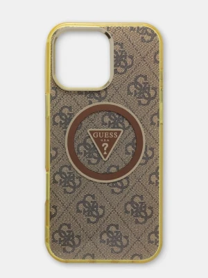 Guess etui na telefon iPhone 16 Pro Max brązowy