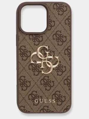 Guess etui na telefon iPhone 16 Pro Max kolor brązowy GUHCP16X4GMGBR