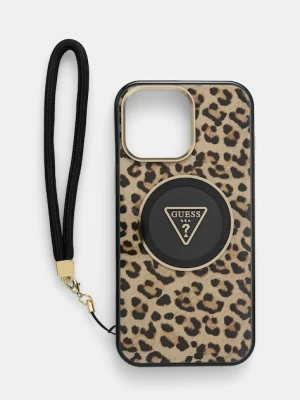 Guess etui na telefon iPhone 16 Pro Max kolor brązowy GUHMP16XHLORSSW