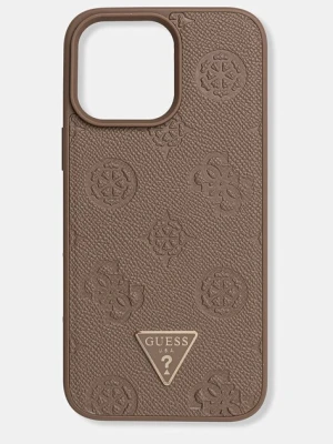 Guess etui na telefon iPhone 16 Pro Max kolor brązowy GUHMP16XPGBTMW