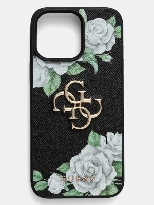 Guess etui na telefon iPhone 16 Pro Max kolor czarny GUHCP16XPGROP4MK