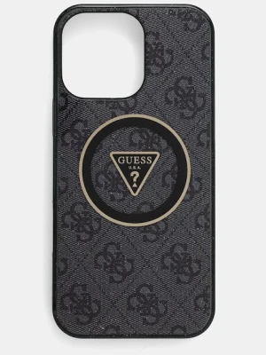 Guess etui na telefon iPhone 16 Pro Max kolor czarny GUHMP16XHG4PRTGK