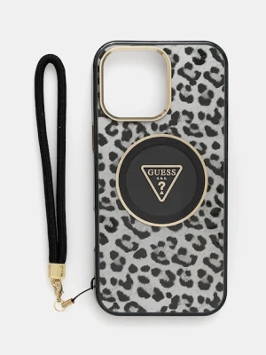 Guess etui na telefon iPhone 16 Pro Max kolor czarny GUHMP16XHLORSSK