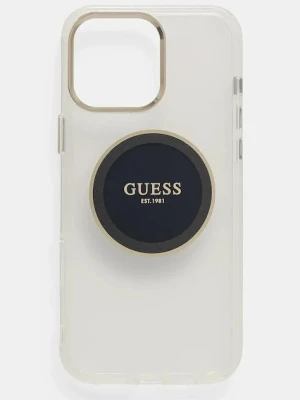 Guess etui na telefon iPhone 16 Pro Max kolor czarny GUHMP16XHTDRCEDK