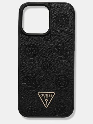 Guess etui na telefon iPhone 16 Pro Max kolor czarny GUHMP16XPGBTMK