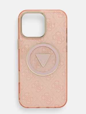 Guess etui na telefon iPhone 16 Pro Max kolor różowy GUHMP16XHG4PRTGP