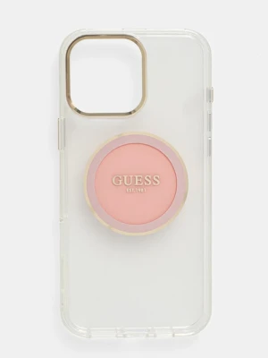 Guess etui na telefon iPhone 16 Pro Max kolor różowy GUHMP16XHTDRCEDP