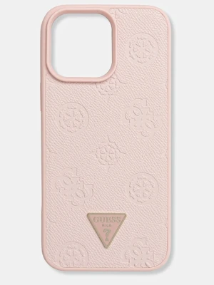 Guess etui na telefon iPhone 16 Pro Max kolor różowy GUHMP16XPGBTMP