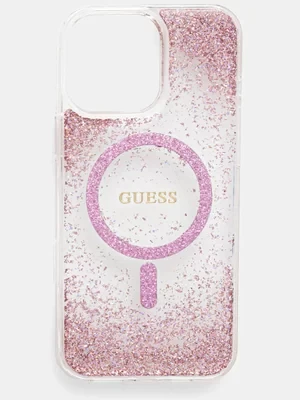 Guess etui na telefon iPhone 16 Pro Max kolor różowy GUHMP16XRGRGEP