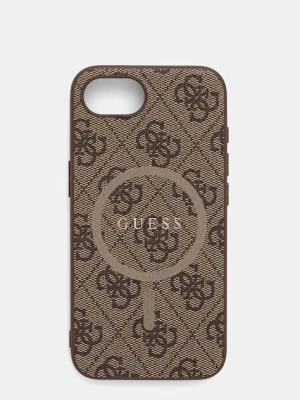 Guess etui na telefon iPhone 16e kolor brązowy GUHMPSE4G4GFRW