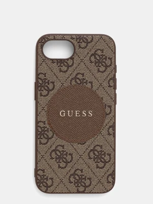 Guess etui na telefon iPhone 16e kolor brązowy GUHMPSE4P4PGRSGW