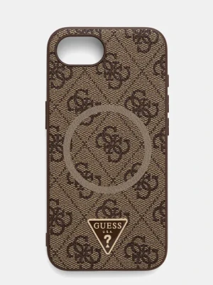 Guess etui na telefon iPhone 16e kolor brązowy GUHMPSE4P4TDPW