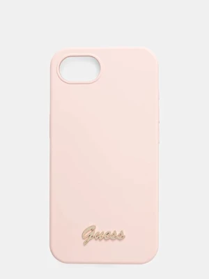 Guess etui na telefon iPhone 16e kolor różowy GUHMPSE4SMBSLP