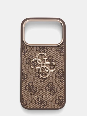 Guess etui na telefon iPhone 17 Pro brązowy