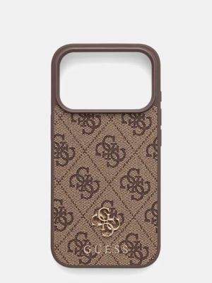 Guess etui na telefon iPhone 17 Pro brązowy