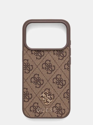 Guess etui na telefon iPhone 17 Pro brązowy