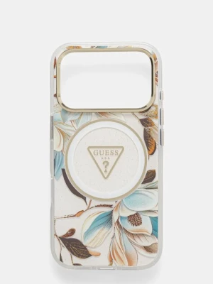 Guess etui na telefon iPhone 17 Pro kolor biały GUHMP17LHFLPEDH