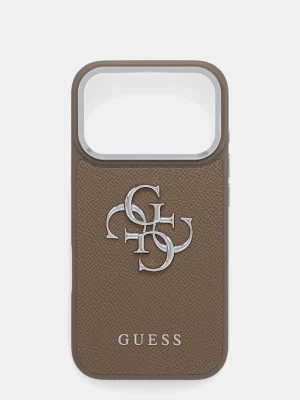 Guess etui na telefon iPhone 17 Pro kolor brązowy GUHCP17LPG4SMCEW