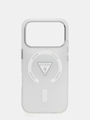 Guess etui na telefon iPhone 17 Pro kolor transparentny GUHMP17LHGTMLCGT