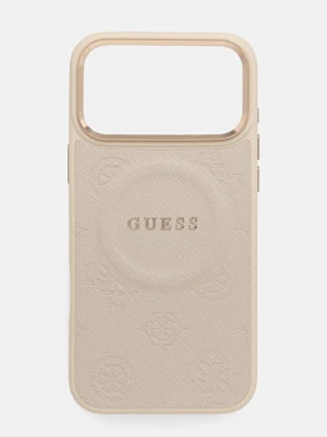Guess etui na telefon iPhone 17 Pro Max kolor beżowy GUHMP17XPSAMSECE