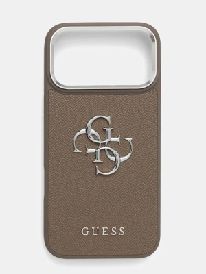 Guess etui na telefon iPhone 17 Pro Max kolor brązowy GUHCP17XPG4SMCEW