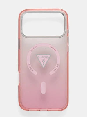 Guess etui na telefon iPhone 17 Pro Max kolor różowy GUHMP17XHGTMLCGP