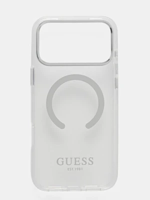 Guess etui na telefon iPhone 17 Pro Max kolor srebrny GUHMP17XHTRMS